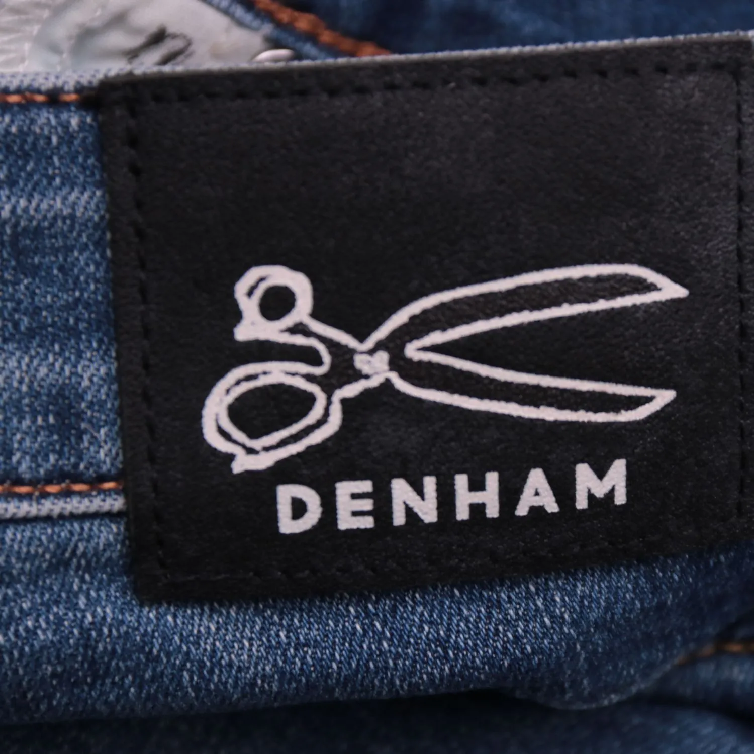 Женские синие джинсы DENHAM из денима, размер 44 (S/M)